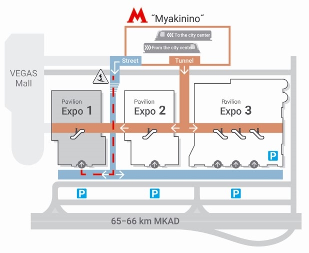 Crocus Expo map